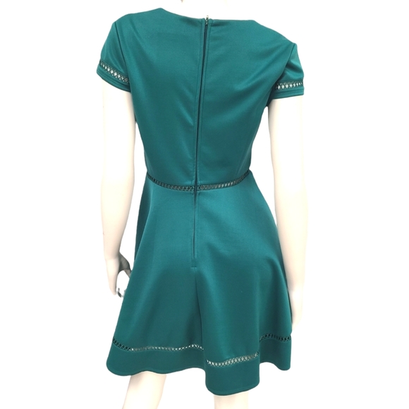 Francesca's Green Fit and Flair Dress Size Medium - Picture 7 of 8